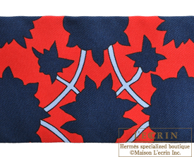 Hermes　Twilly　Tapis persans　Marine/Rouge/Mauve　Silk