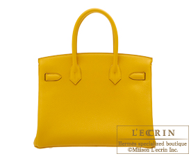 Hermes　Birkin bag 30　Jaune ambre　Togo leather　Gold hardware