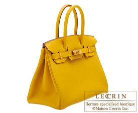 Hermes　Birkin bag 30　Jaune ambre　Togo leather　Gold hardware