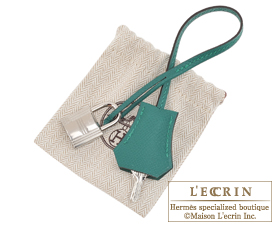 Hermes　Birkin bag 30　Gris mouette/Malachite　Epsom leather　Silver hardware