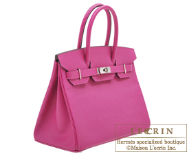 Hermes　Birkin bag 30　Rose purple　Epsom leather　Silver hardware