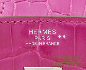 Hermes　Birkin bag 25　Rose scheherazade　Niloticus crocodile skin　Silver hardware