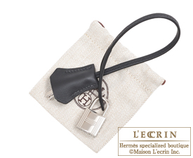 Hermes　Birkin Dechainee bag 35　Black/Ficelle　Swift/Toile De Camp　Silver hardware