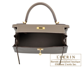 Hermès Kelly bag 28 EPSOM ETOUPE Taupe Leather ref.838997 - Joli