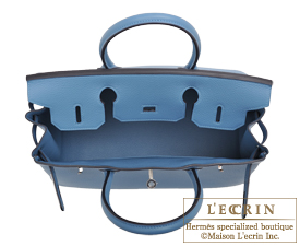 Hermes　Birkin bag 30　Azur　Togo leather　Silver hardware