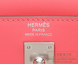 Hermes　Kelly bag 25　Rose azalee　Swift leather　Silver hardware