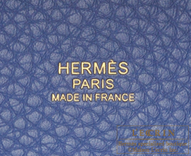 Hermes　Picotin Lock bag 18/PM　Blue brighton　Clemence leather　Gold hardware