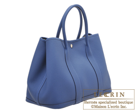 Hermes　Garden Party bag 36/PM　Blue brighton　Negonda leather　Silver hardware