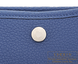 Hermes　Garden Party bag 36/PM　Blue brighton　Negonda leather　Silver hardware