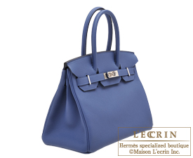 Hermes　Birkin bag 30　Blue brighton　Togo leather　Silver hardware
