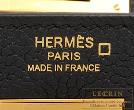 Hermes　Kelly bag 28　Black　Togo leather/Matt alligator　crocodile skin　Gold hardware
