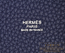 Hermes　Picotin Lock bag 18/PM　Blue encre　Clemence leather　Silver hardware
