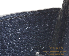 Hermes　Birkin bag 30　Blue indigo　Ostrich leather　Gold hardware