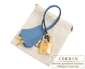 Hermes　Birkin bag 25　Azur　Togo leather　Gold hardware