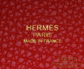 Hermes　Picotin Lock bag 18/PM　Rouge casaque　Clemence leather　Gold hardware