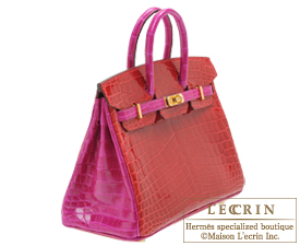 Hermes　Birkin bag 25　Braise/Rose scheherazade　Niloticus Crocodile skin　Matt gold hardware