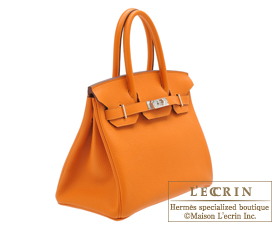 Hermes　Birkin bag 30　Apricot　Clemence leather　Silver hardware