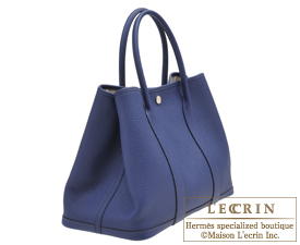 Hermes　Garden Party bag TPM　Blue saphir　Country leather　Silver hardware