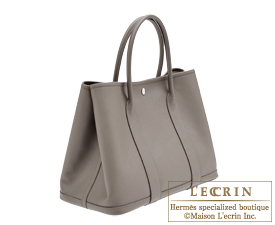 Hermes　Garden Party bag TPM　Etain　　Epsom leather　Silver hardware
