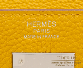 Hermes　Kelly bag 28　Jaune ambre　Togo leather　Silver hardware
