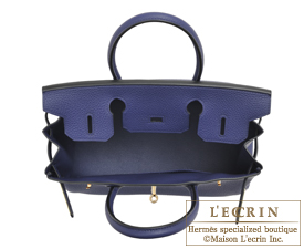 Hermes　Birkin bag 30　Blue encre　Togo leather　Gold hardware