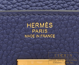 Hermes　Birkin bag 30　Blue encre　Togo leather　Gold hardware