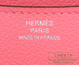Hermes　Constance mini　Rose azalee　Evercolor leather　Silver hardware