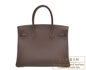 Hermes　Birkin bag 30　Chocolat　Togo leather　Silver hardware