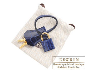 Hermes　Birkin bag 25　Blue saphir　Niloticus crocodile skin　Gold hardware