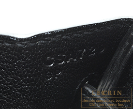 Hermes　Birkin bag 25　White/Black　Clemence leather　Gold hardware