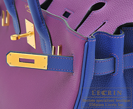 Hermes　Birkin bag 30　Anemone/Blue electric　Togo leather　Matt gold hardware