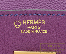 Hermes　Birkin bag 30　Anemone/Blue electric　Togo leather　Matt gold hardware