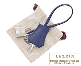 Hermes　Birkin bag 30　Blue saphir　Novillo leather　Silver hardware