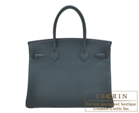 Hermes　Birkin bag 30　Vert cypres　Togo leather　Silver hardware
