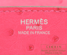 Hermes　Birkin bag 30　Rose tyrien　Ostrich leather　Silver hardware