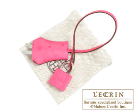 Hermes　Birkin bag 30　Rose tyrien　Ostrich leather　Silver hardware