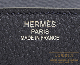 Hermes　Birkin Officier 35　Blue nuit/Vert cypres　Togo leather　Silver hardware