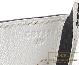 Hermes　Birkin bag 30　Black/White　Clemence leather　Gold hardware