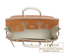 Hermes　Birkin bag 25　Gold/Craie　Togo leather　Matt gold hardware