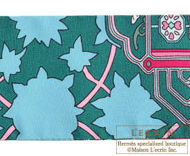 Hermes　Twilly　Tapis persans　Lagon/Vert/Rose　Silk