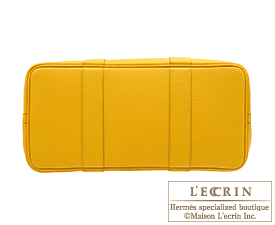 Hermes　Garden Party bag 36/PM　Jaune ambre　Country leather　Silver hardware