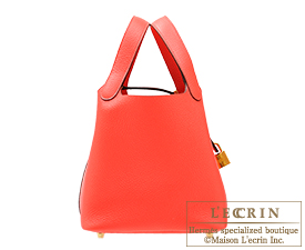 Hermes　Picotin Lock bag 18/PM　Rose jaipur　Clemence leather　Gold hardware