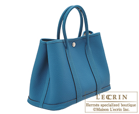 Hermes　Garden Party bag 30/TPM　Blue izmir　Negonda leather　Silver hardware