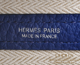 Hermes　Garden Party bag 30/TPM　Blue saphir　Country leather　Silver hardware