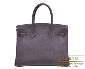 Hermes　Birkin bag 30　Raisin/Purple　Clemence leather　Silver hardware