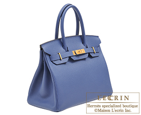 Hermes　Birkin bag 30　Blue brighton　Epsom leather　Gold hardware