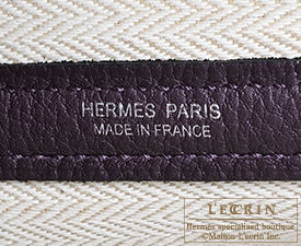 Hermes　Garden Party bag 30/TPM　Raisin　Negonda leather　Silver hardware