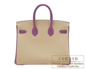 Hermes　Birkin bag 25　Trench/Anemone　Togo leather　Gold hardware