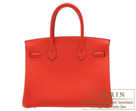 Hermes　Birkin bag 30　Rouge coeur　Togo leather　Gold hardware
