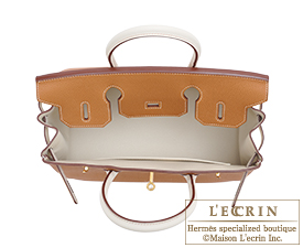 Hermes　Birkin bag 30　Gold/Craie　Togo leather　Gold hardware